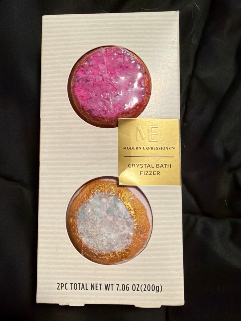 Expressions Pink and Gold Crystal Bath Fizzer Duo